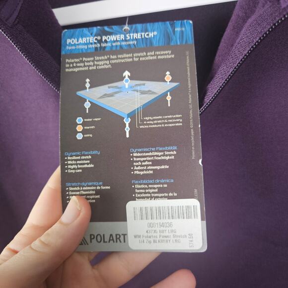 Duluth Trading Company Polartec Power Stetch 1/4 Zip Blackberry Size Large - Picture 5 of 8